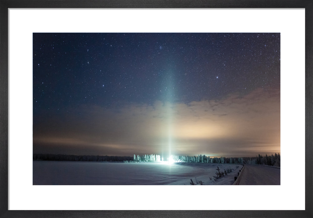 Ice pillar near Sodankylä, Finland