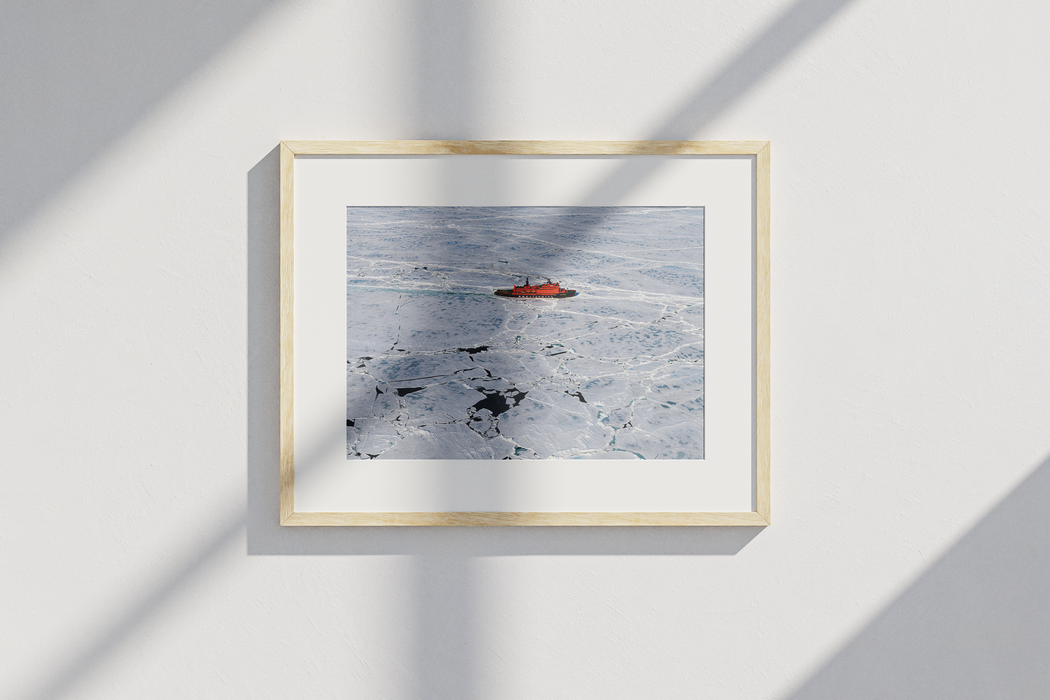 Russian 'icebreaker' ship, approaching the North Pole